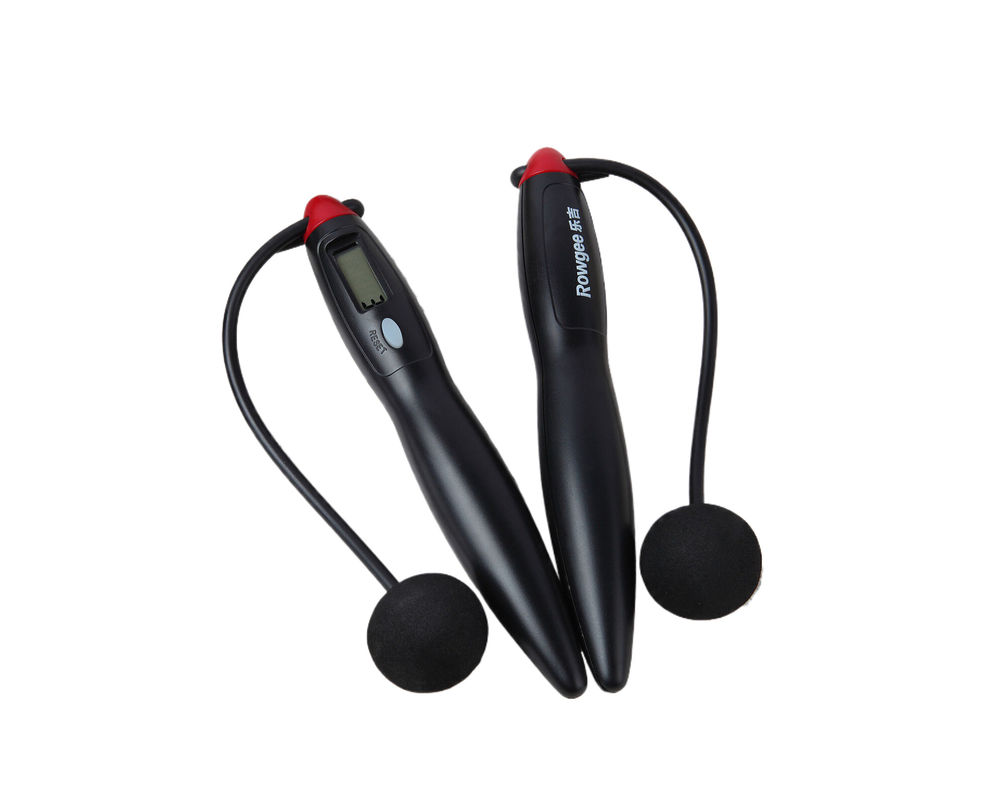 सरल काले इनडोर Cordless Jump रस्सी JS-310 के साथ 200 मिमी लंबाई और लूप काउंटर